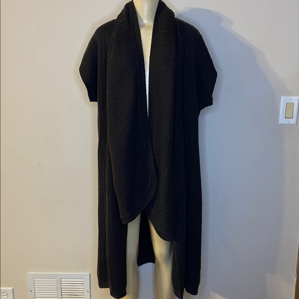 Yaya Aflalo Brown Open Front Cardigan Size Large - Picture 2 of 8